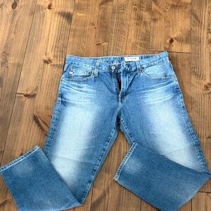 Ag Adriano Goldschmied Women's Light Blue Ex-Boyfriend Slim Jeans